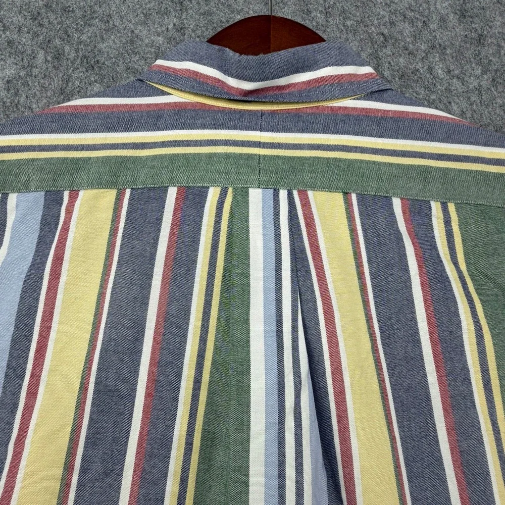 Polo Ralph Lauren Mens XXL Classic Fit Multi Color Striped Oxford Shirt Long Slv